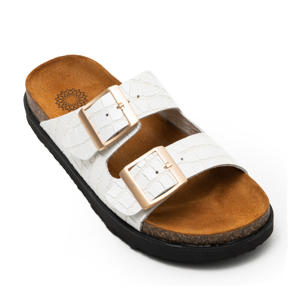 Ateneo 6401-02 Σανδάλι Δερμάτινο Λευκό φωτογραφία